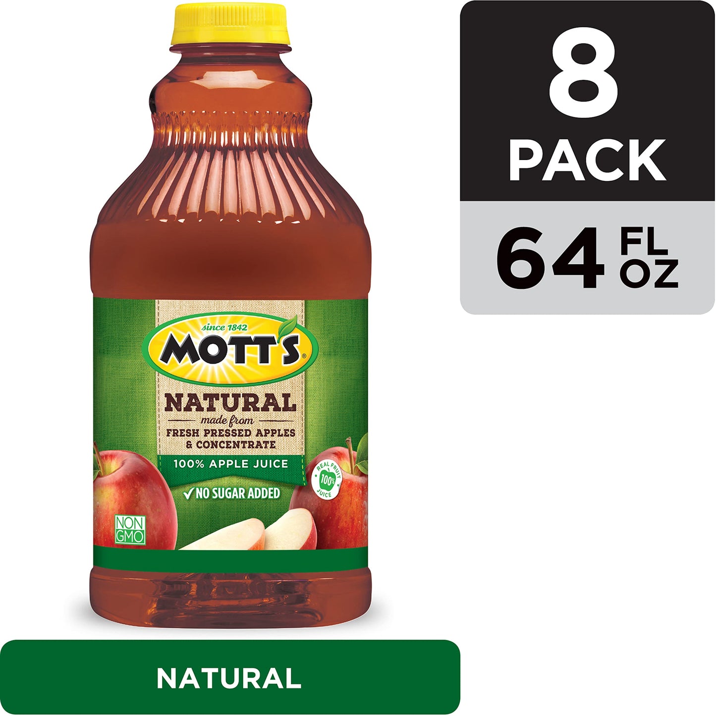 Mott's Apple Juice, 64-Ounce Bottles (Pack of 8)