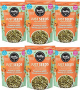 Healthy Crunch - Just Seeds - Pumpkin Seeds 225g x 6 Units - No Added Salted - Raw Seeds - No Added Oil - No Added Sugar - Peanut-Free - Tree Nut-Free