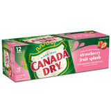 Canada Dry Fruit Splash Strawberry Ginger Ale Soda, 12 fl oz cans, 12 pack
