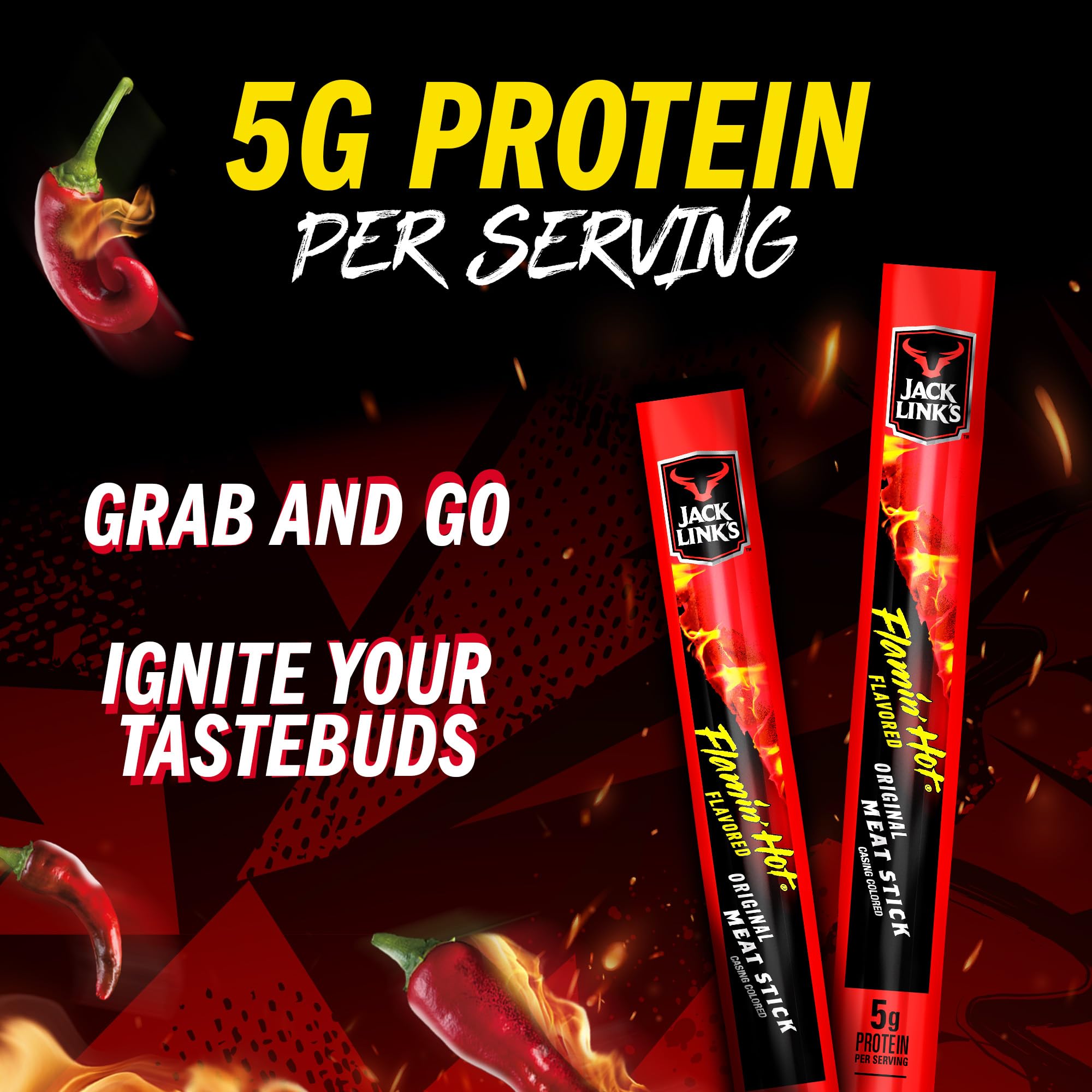 Frito Lay Jack Link's Meat Stick Flamin' Hot (Pack of 20)