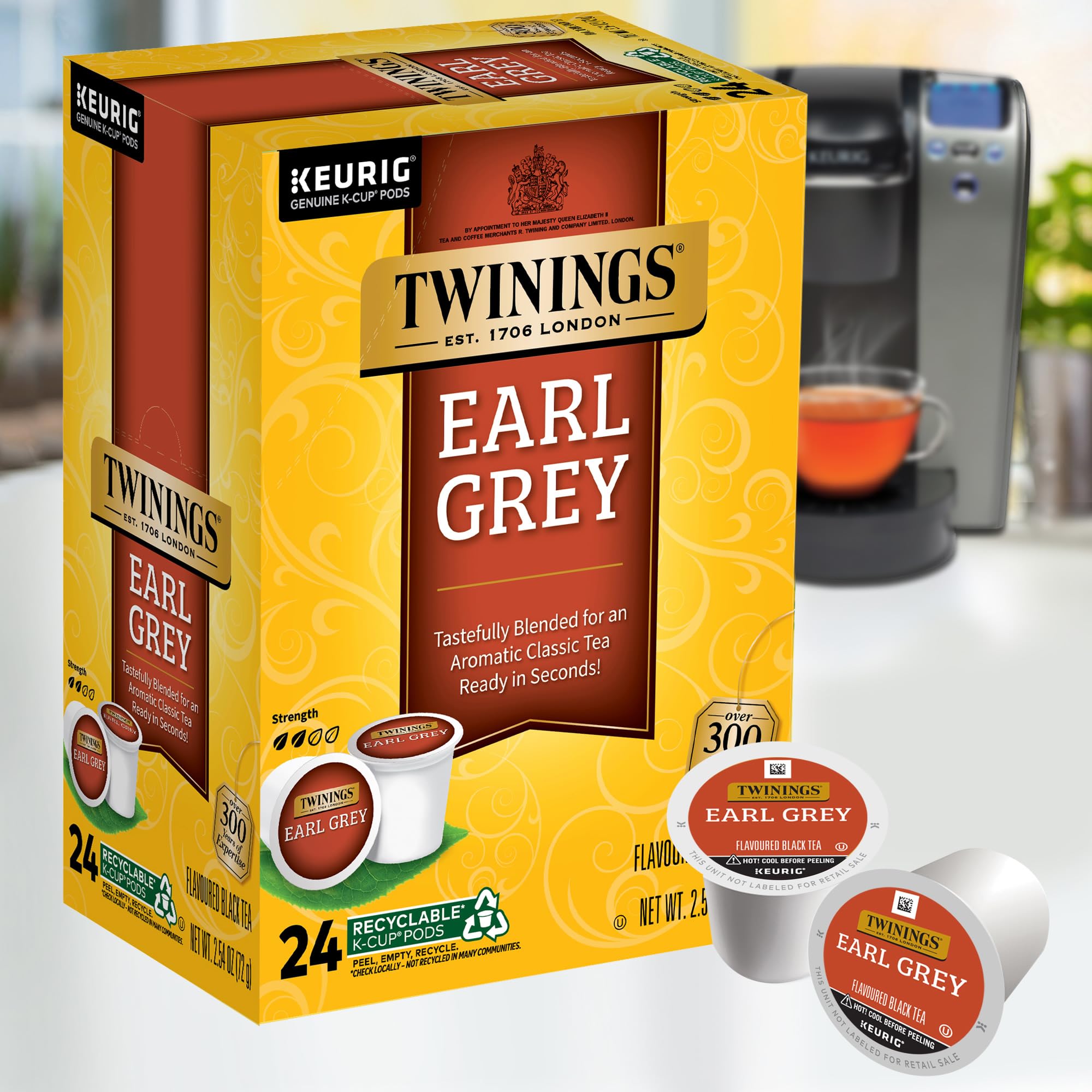 Twinings® Earl Grey Tea, Keurig® K-Cup® Pods, 24/Box
