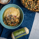 Basil & Garlic Italian Polenta Tube by San Gennaro | Crafted from Non GMO Yellow Corn | Ready for Quick Heat & Serve Instant Grits Easy Gluten Free