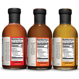 True Made Foods Pitmaster Carolina BBQ Sauce Variety Pack - Carolina Red, Carolina Gold, East Carolina Mop Sauce - Traditional, All-Natural BBQ Sauces