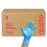 Comfy Package Synthetic Vinyl Disposable Gloves [Case of 1000] Powder & Latex Free, Non-Sterile, Blue Plastic Gloves for Cleaning, Food Prep