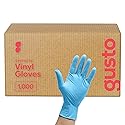 Comfy Package Synthetic Vinyl Disposable Gloves [Case of 1000] Powder & Latex Free, Non-Sterile, Blue Plastic Gloves for Cleaning, Food Prep