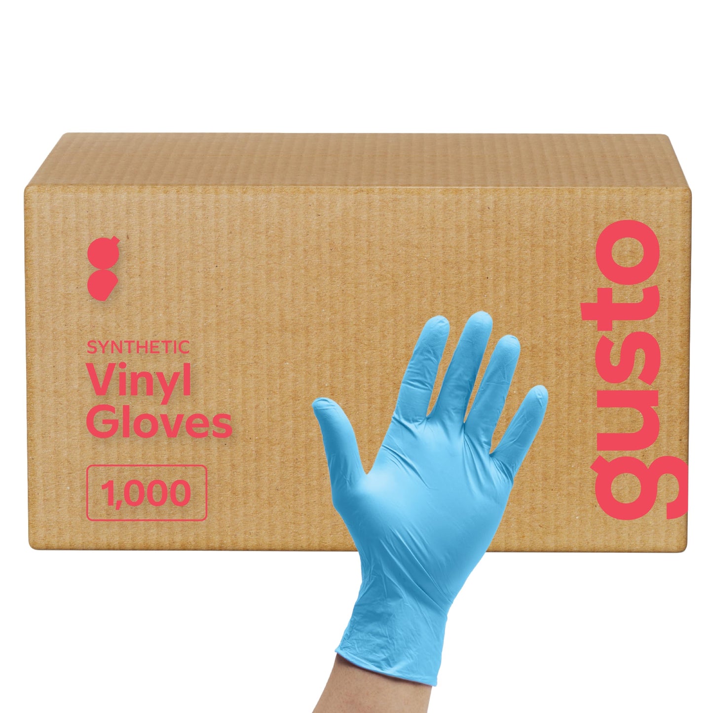 Comfy Package Synthetic Vinyl Disposable Gloves [Case of 1000] Powder & Latex Free, Non-Sterile, Blue Plastic Gloves for Cleaning, Food Prep