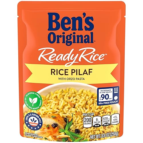 BEN'S ORIGINAL Ready Rice Pouch Rice Pilaf, 8.8 oz. (6 Pack)