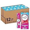 Crystal Light Drink Mix, 12 Packets, for Convenient On-the-Go Flavorful Hydration, Artificially Flavored Raspberry Ice, Zero Sugar, . 6 oz each