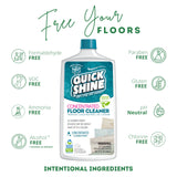 Quick Shine Multi Surface Concentrated Floor Cleaner 27oz Use on Hardwood, Laminate, Luxury Vinyl Plank LVT, Tile & Stone Dirt Dissolving & Powerful