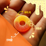 Sour Peach Rings Gummy Candy, Halal Candy Bulk 2 Pound Bag | Sweet & Tangy Gummy Peach Rings | Peach Ring Candy for Parties, Candy Buffets, Goodie