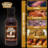 Big Poppa’s Granny’s BBQ Sauce 3-Pack - Award-Winning Sweet BBQ Sauce for Chicken, Pork and Beef - Thin Glaze-Style, Mild Heat, Crowd-Pleasing Flavor