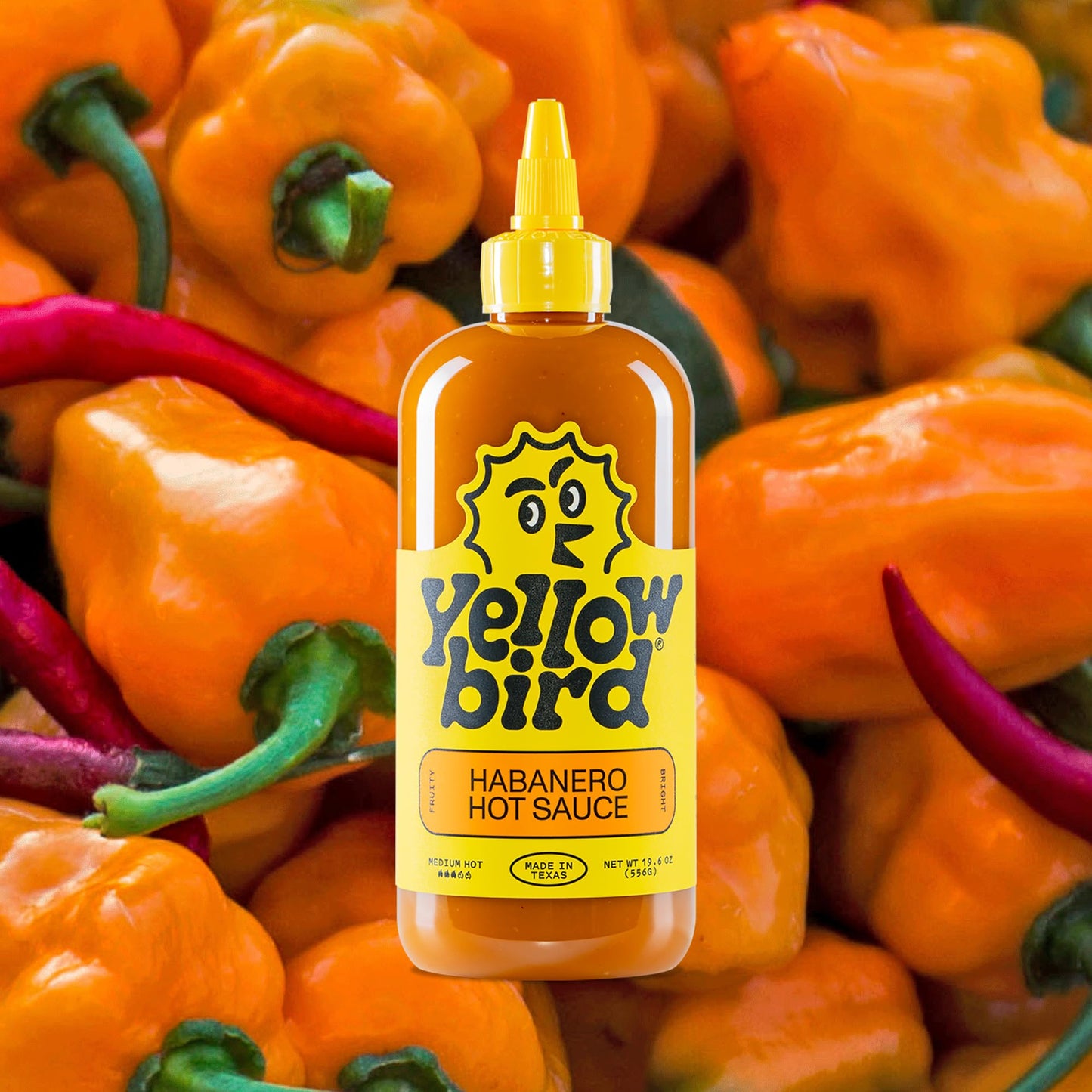 Yellowbird® Classic Hot Sauce Variety Set 19.6 oz Tabletop Size (Mellow to Real Hot | 5 Flavors | Made in Texas)