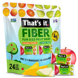 That’s it. Fiber Snacks for Kids - Fiber Fun Size Fruit Bar Variety Pack (Mango + Pear), 4g Fiber from Fruit per 2 Bars, No Added Sugar, 2-3