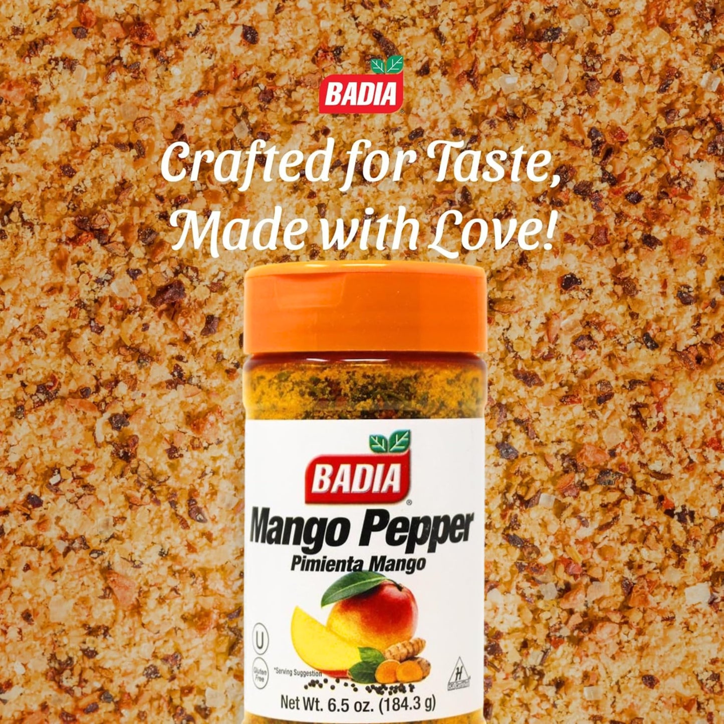 Badia Mango Pepper Seasoning, 6.5 oz - Sweet & Zesty Citrus Pepper Blend for Chicken, Seafood & Vegetables