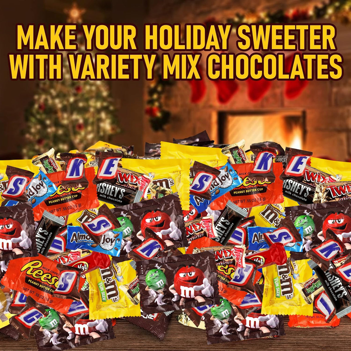 Assorted Chocolate Candy Mix - Individually Wrapped Milk, Dark, and White Chocolates - 5lb Bulk Variety Pack for Snacking, Sharing, and Gifting