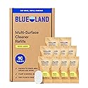 BLUELAND Multi-surface Cleaner, 10 Refill Tablets, Fresh Lemon Scent, All-Purpose, Eco-Friendly Cleaning Supplies, 10 x 24 Fl oz