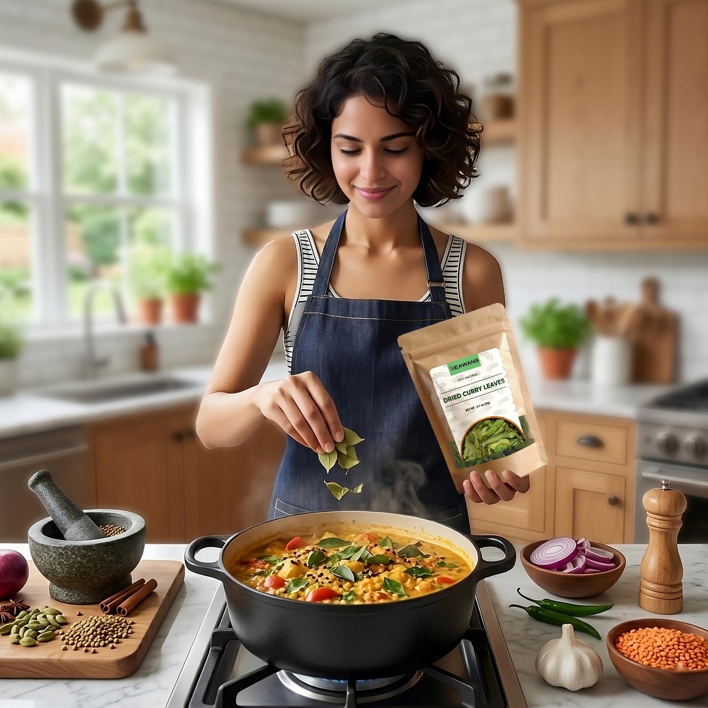 Dried Curry Leaves Whole, Not Broken or Crushed 0.7 ounce (20 gram) (0.7oz(20g))