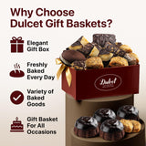Dulcet Bakery Gift Baskets For Fathers Day - Gourmet Freshly Baked Treats - Premium Chocolate Brownies, Whoopie Pies, Cookies - Great Gift for Mom