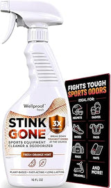 Wellproof 2-in-1 Sports Gear Cleaner & Odor Eliminator - 3X Powerful Nano-Enzyme Deodorizer for Athletic Gear, Baseball, Hockey, Football, Boxing