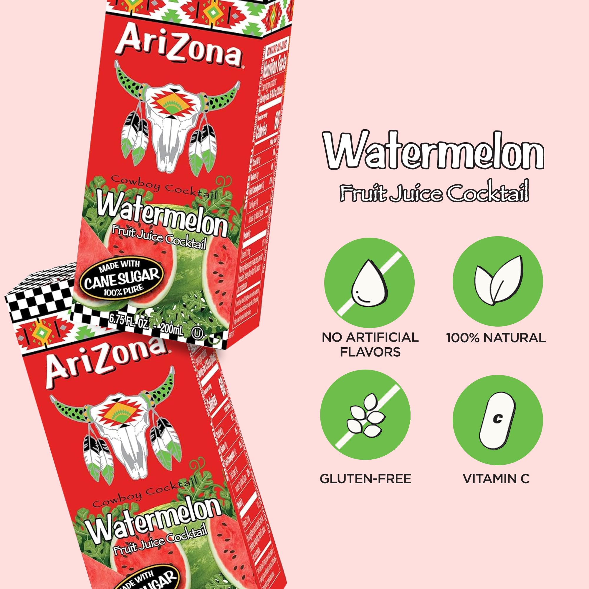 Arizona Watermelon Drink, 6.75 fl oz Tetra Box (Pack of 32)