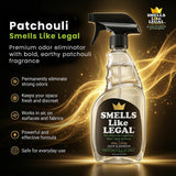 Smells Like Legal™ Patchouli Odor Eliminator Spray - Powerful Commercial-Grade - Eliminates Smoke, Pet & Food Odors at source - Fabric-Safe
