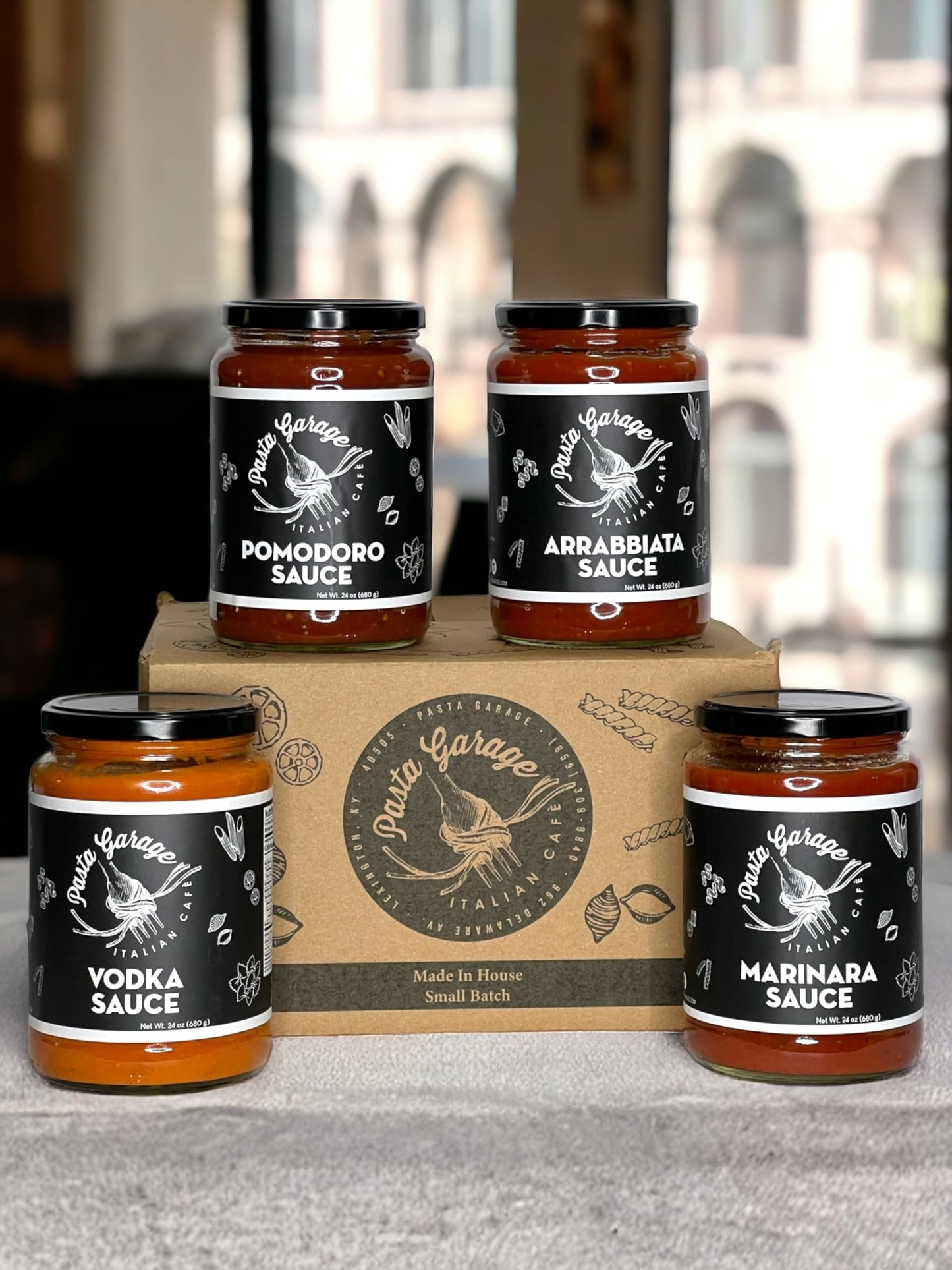 Pasta Garage Authentic Italian Pomodoro Sauce - Signature Restaurant Recipe - Small Batch & Slow Cooked - Keto Friendly, Vegan, No Added Sugar - 24oz