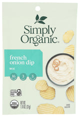 Simply Organic French Onion Dip, Certified Organic, Kosher, Mixes | 1.1 Ounce (Pack of 1)