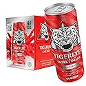TIGERLYFE Energy Drink 4 Pack, 12oz Slim Cans, Energy Drinks Bulk with 24g Cane Sugar, 110 Calories Energy Drink for Energy & Focus, Zero Calorie