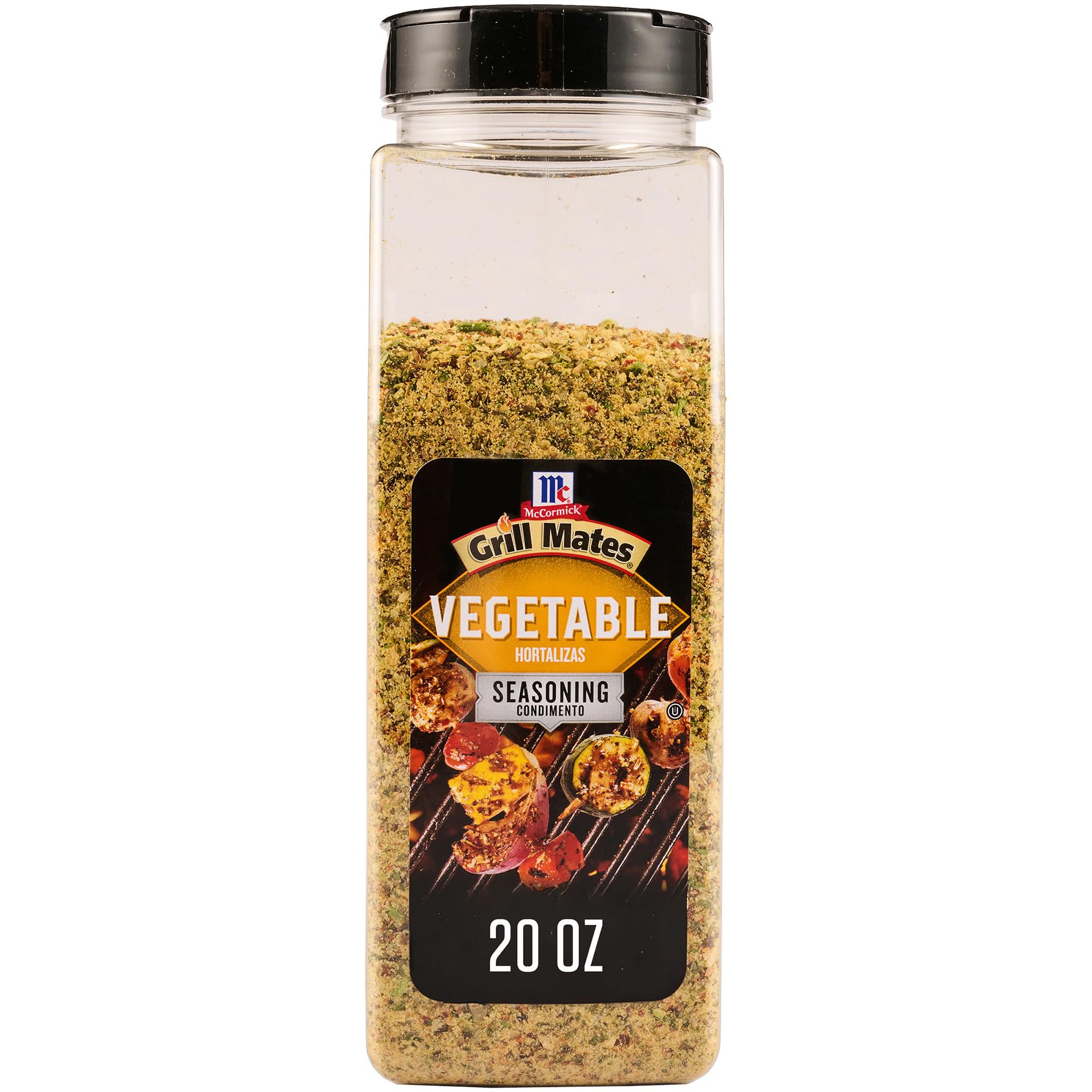 McCormick Grill Mates Vegetable Seasoning, 20 oz - One 20 Ounce Container Vegetable Seasoning Blend With Premium Blend of Spices, Perfect for Kabobs