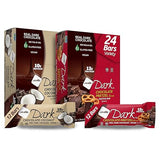 NuGo Dark Variety - Pretzel with Sea Salt 12 Bars & Dark Coconut 12 Bars, 10-12g Protein Bar, Vegan, Gluten Free, Non-GMO, Kosher Pareve, 24 Count