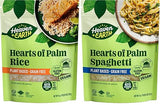 Heaven & Earth Hearts of Palm Rice & Spaghetti Variety Pack, 9 oz (2 Pack) | Ready to Eat | Gusset Pouch | Low-Carb, Keto & Paleo Friendly