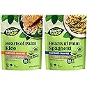 Heaven & Earth Hearts of Palm Rice & Spaghetti Variety Pack, 9 oz (2 Pack) | Ready to Eat | Gusset Pouch | Low-Carb, Keto & Paleo Friendly
