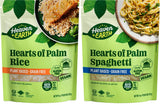 Heaven & Earth Hearts of Palm Rice & Spaghetti Variety Pack, 9 oz (2 Pack) | Ready to Eat | Gusset Pouch | Low-Carb, Keto & Paleo Friendly