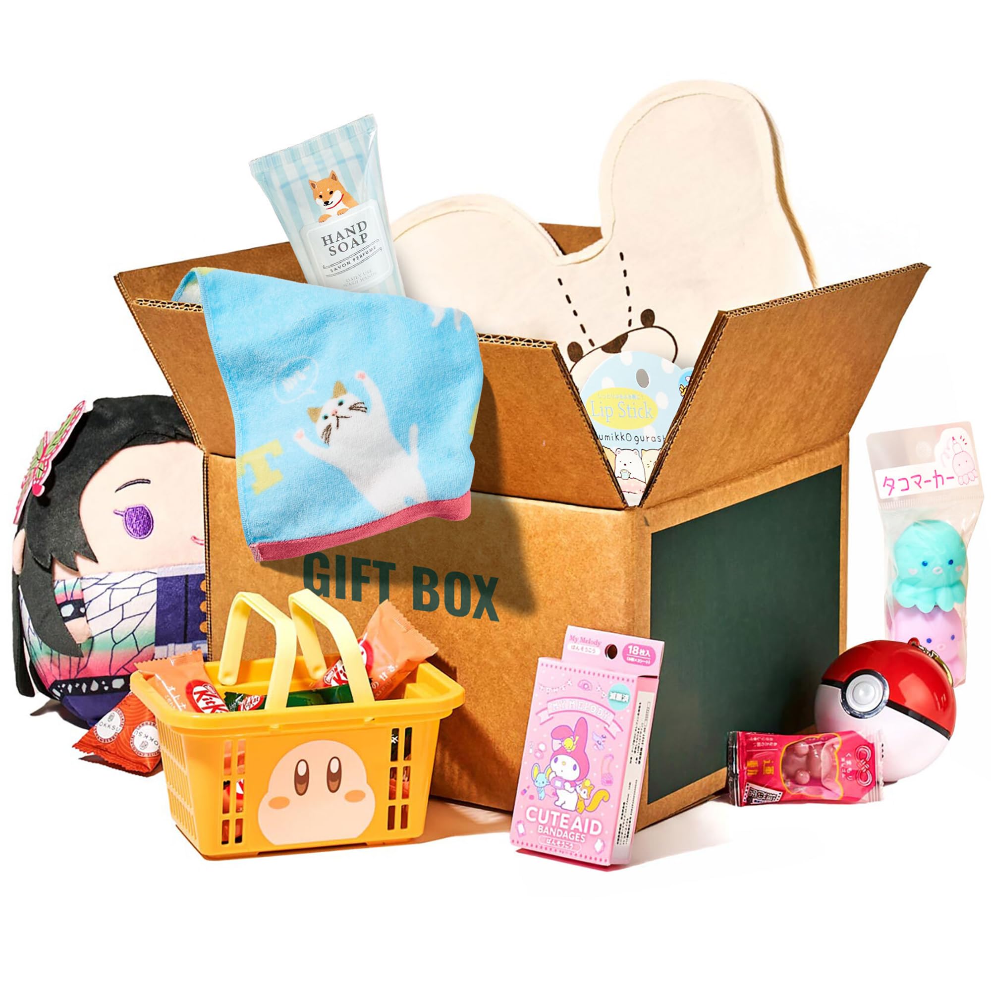 Japan Crate Kawaii Gift Pack - 10+ Piece Japanese Mystery Box for Girls & Boys, Surprise Gift Box for Kids, Includes Kawaii Accessories, Cute