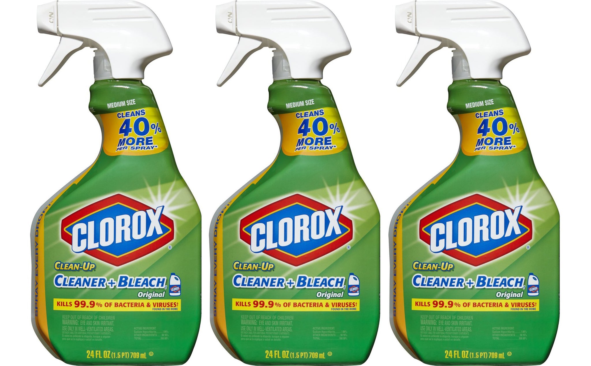 Clorox Clean-Up Bleach Cleaner Spray Value Pack