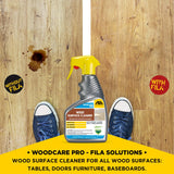 FILA Surface Care Solutions, WOODCARE PRO, Wood Cleaner for All Wood Floors and Surfaces, Suitable as Wood Floor Cleaner Spray, Wood Furniture