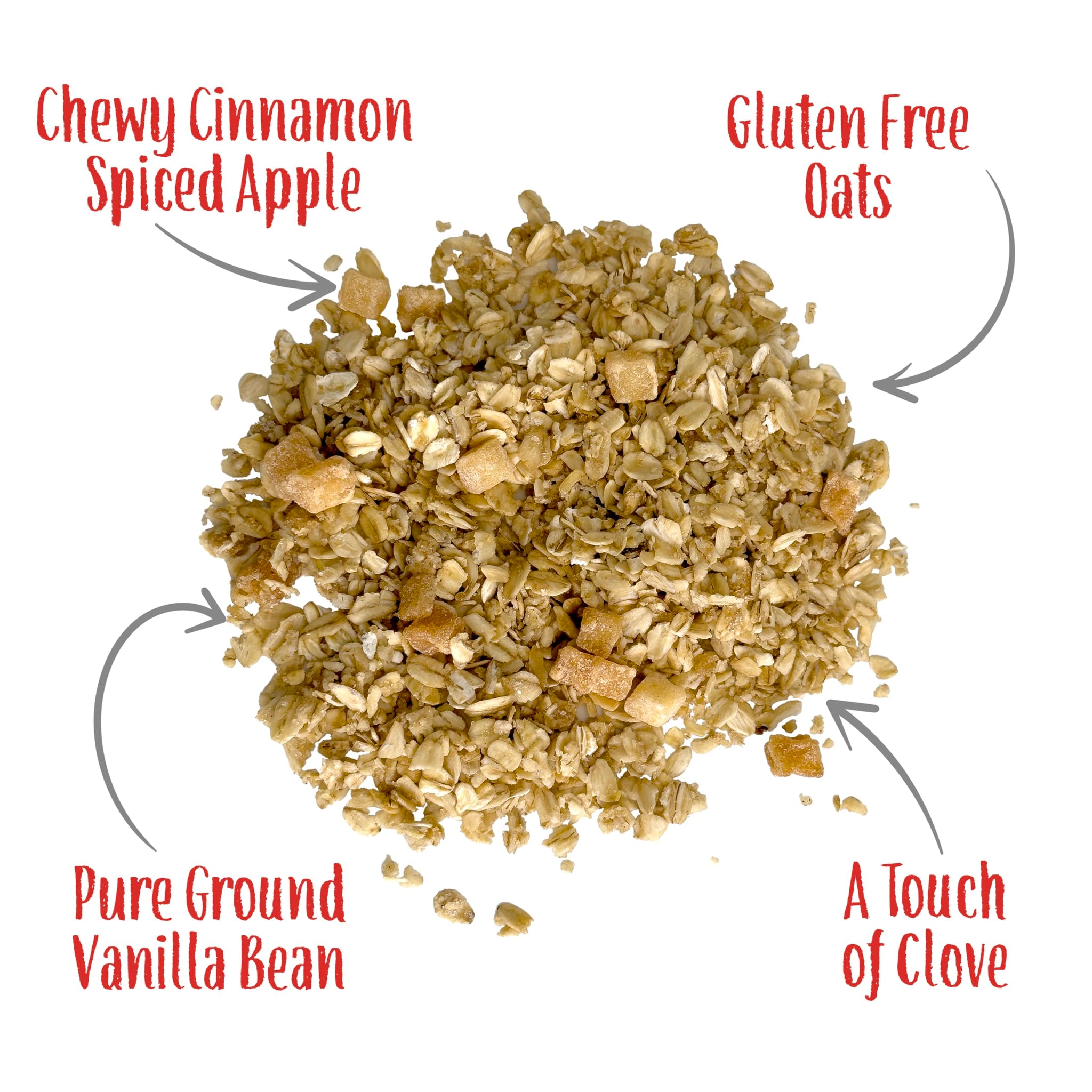 Laura's Gourmet Granola AppleLicious Crunch, 12 oz - 3 packs, Gluten-Free Oats, Vegan, Dairy & Soy Free Snack, Organic Agave, Cinnamon Diced Apples
