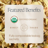 Rishi Tea Greek Mountain Tea Herbal Tea - Organic, Caffeine Free Sachet Tea Bags, Sleep Friendly, Fortifying Botanical Blend with Ironwort - 15 Count