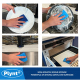 Plynt - Zero Scratch Scrub Sponge, Pack of 12 Sponges for Dishes, Kitchen & Bathroom, Zero Scratch, Multi-Surface Safe, Cleans Fast, Tackles Tough