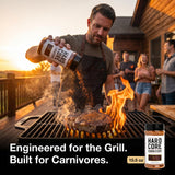 Hardcore Carnivore Cajun Bar-B-Q Rub Seasoning - 10.5 oz Bottles - Rib Rub and Brisket Rub for Grill and Smoker - Burger Seasoning and Steak Rub
