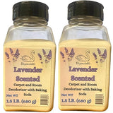 Eleganceinlife Lavender-Scented Carpet and Room Deodorizer 1.5 LB (680g) Each Pack of 2
