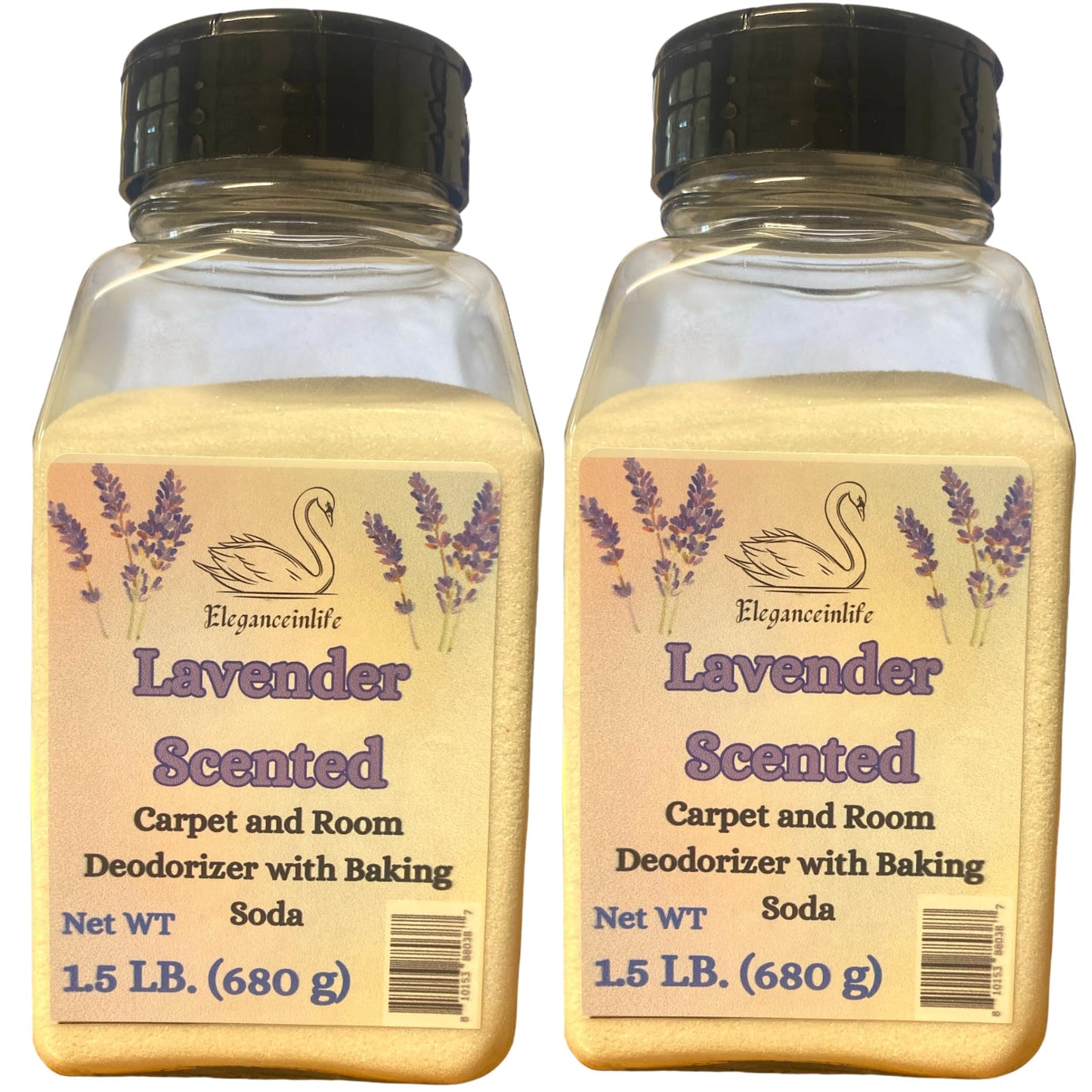 Eleganceinlife Lavender-Scented Carpet and Room Deodorizer 1.5 LB (680g) Each Pack of 2