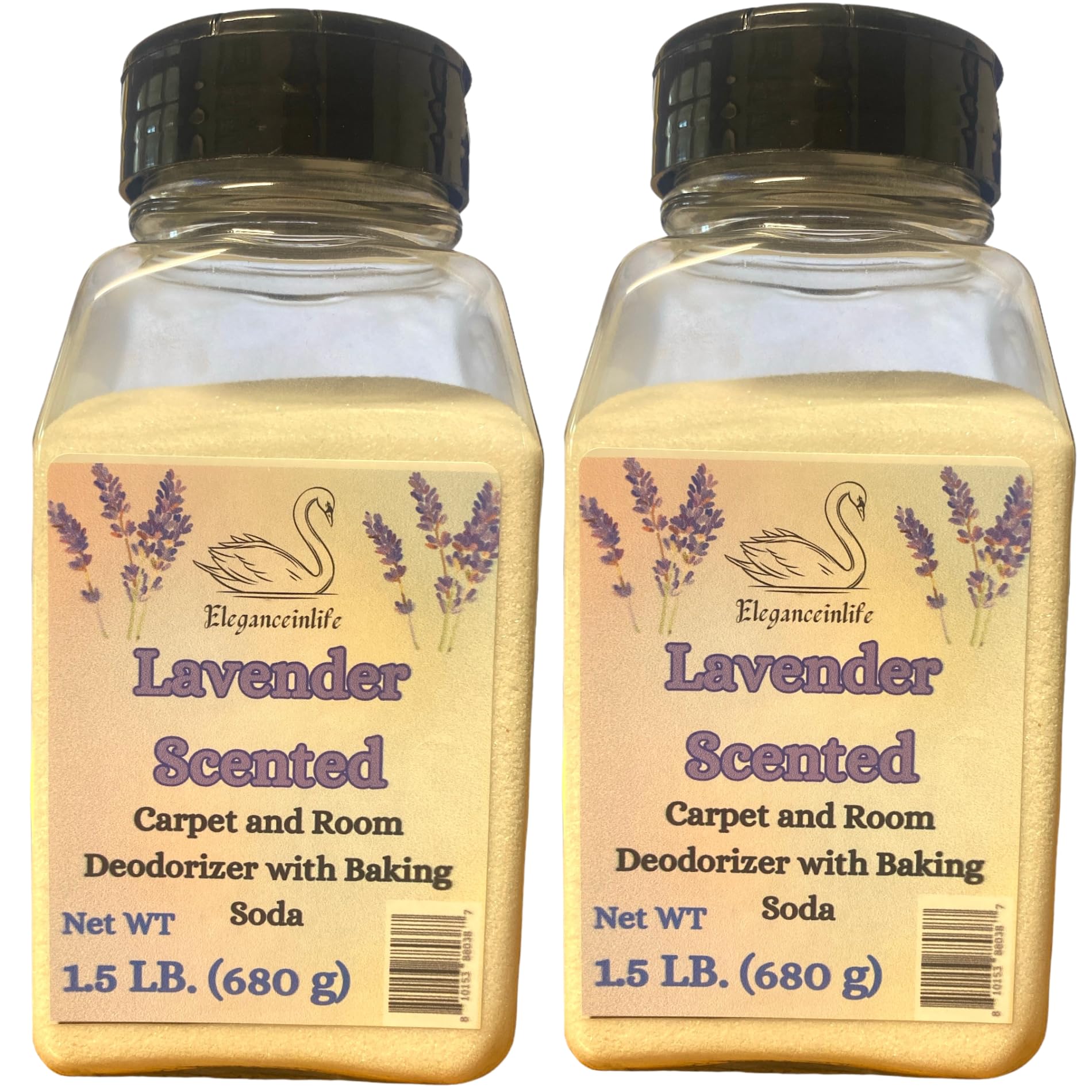Eleganceinlife Lavender-Scented Carpet and Room Deodorizer 1.5 LB (680g) Each Pack of 2