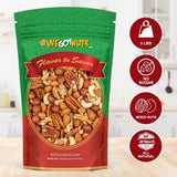 Raw Deluxe Unsalted Mixed Nuts- Premium Quality Kosher Mixed Nuts Snack by We Got Nuts- Natural Rich Flavor Cashews, Walnuts, Almonds, Pecans