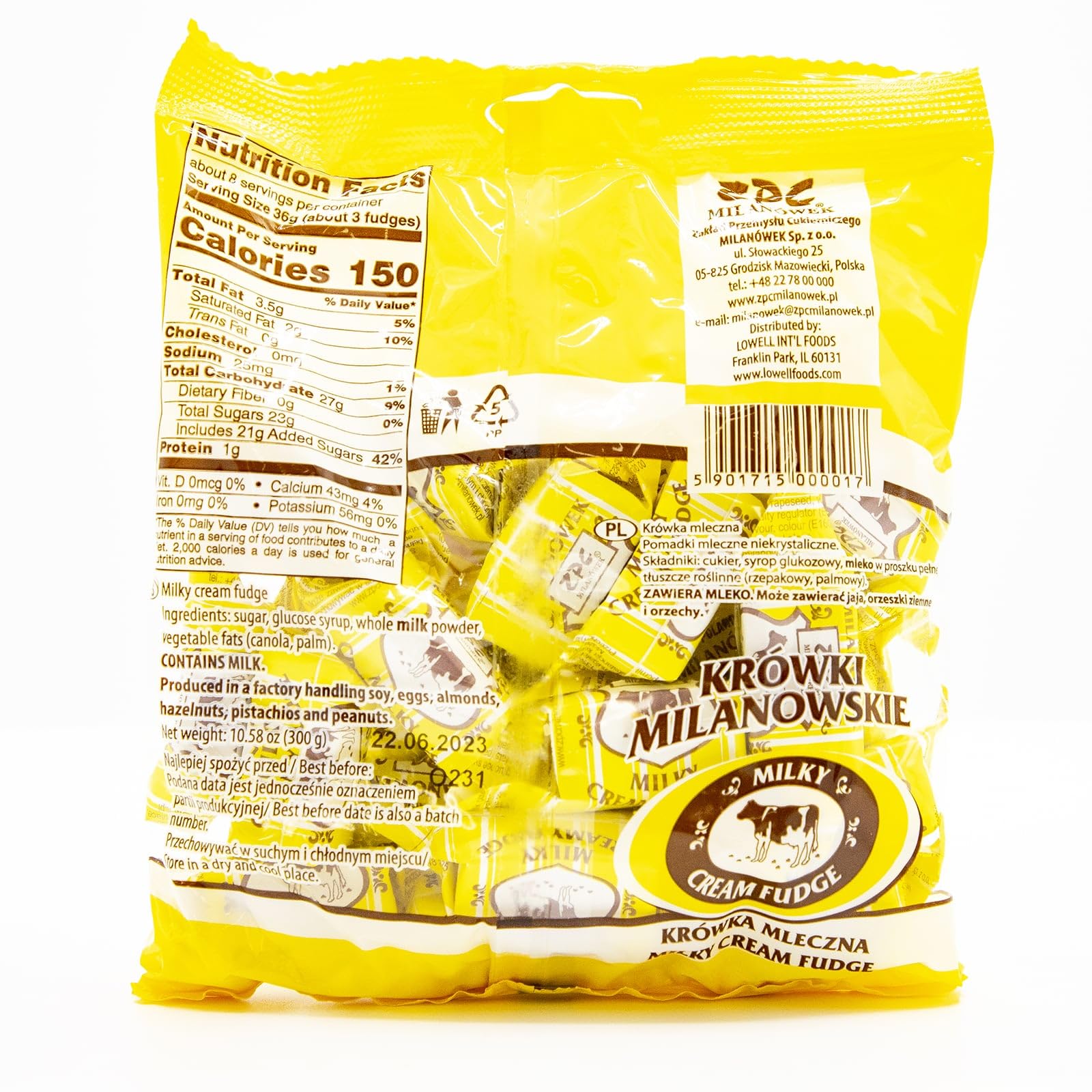Krowki Milanowskie Milky Cream Fudge (300g/10.6oz) Pack of 3