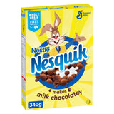 Nesquik 340 GRAM CEREAL It turns the milk chocolatey so that the NESQUIK chocolate flavour can be experienced from the first bite to the last milk