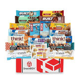 SnackBOX Protein Builders Snacks BOX Care Package | Variety Pack (20 Snacks) | Final Exams, Date Night, Dorm Room, Student, College, High Protein