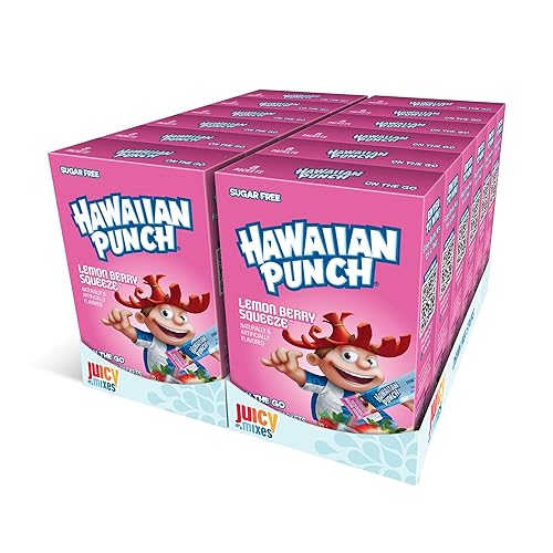 Hawaiian Punch Powder Drink Mix - Sugar Free & Delicious, Excellent source of Vitamin C (Lemon Berry Squeeze, 96 Sticks)