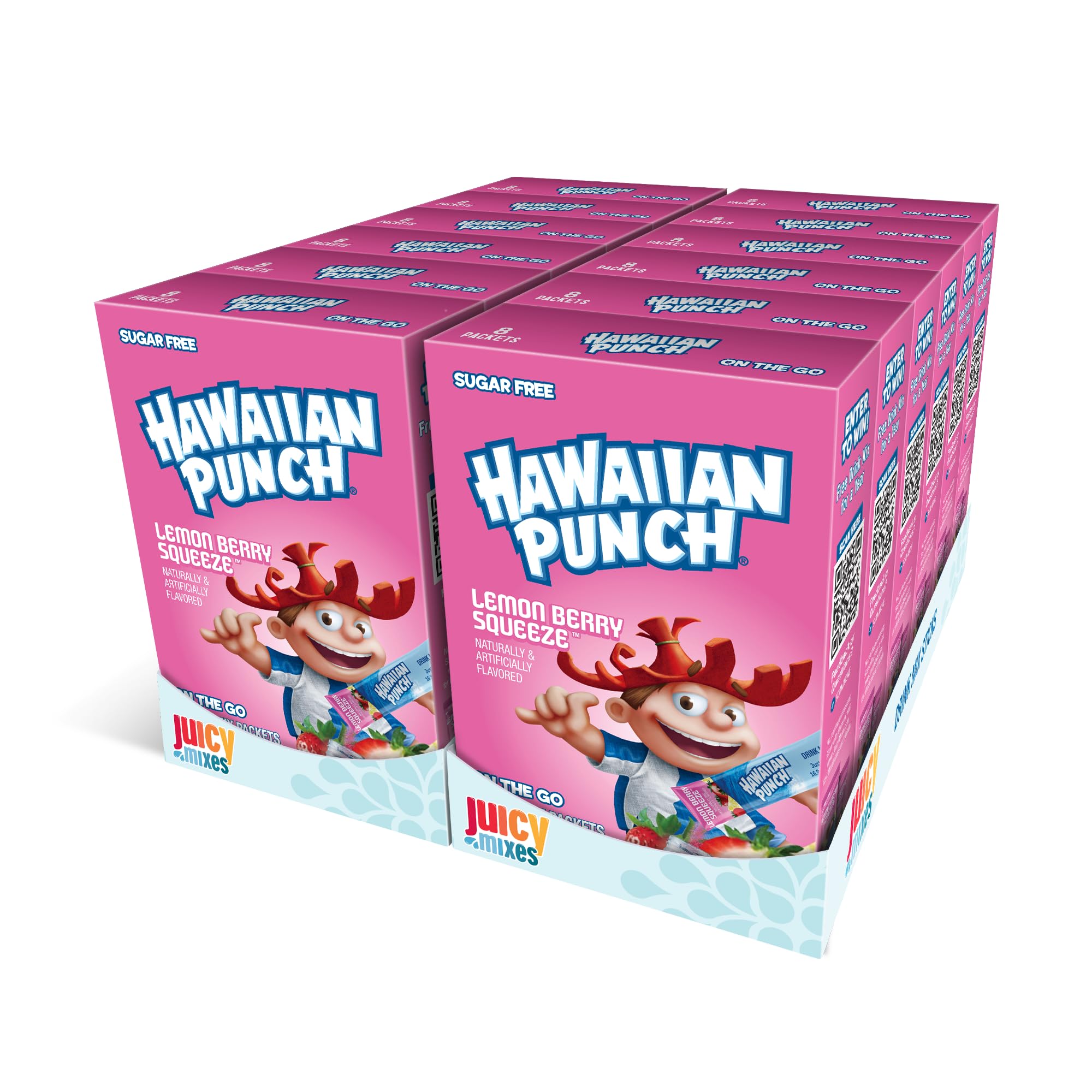 Hawaiian Punch Powder Drink Mix - Sugar Free & Delicious, Excellent source of Vitamin C (Lemon Berry Squeeze, 96 Sticks)