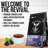 Revival Tea Company Blackberry Tea - Black Tea Blend with Blackberry Leaf - Loose Leaf 6 Ounces